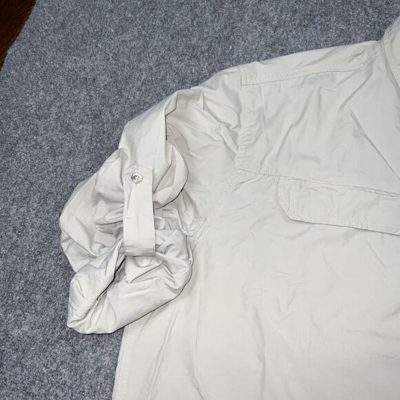REI Shirt Mens L Beige Button Up Fishing Vented Causal Outdoors - Picture 5 of 13